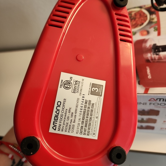 Ambiano Mini Food Chopper 100w 1.5 Cup Capacity, Red. Model GMC006. - Picture 3 of 9